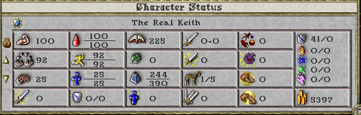 The Status Bar showing the Armor Value(AR) in the top right corner.