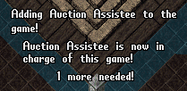 The Assignment message of both a player and the Owner of a Bomberman game. Here you can see how many players are left to start the match as well.