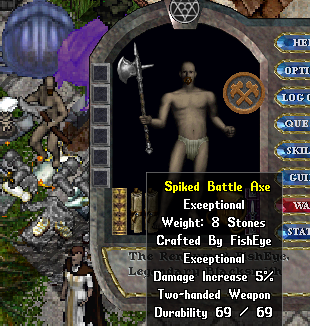 File:Artifact of the Artisan Craftable Spiked Battle Axe.png