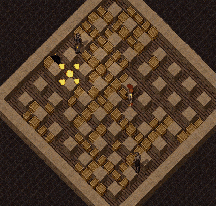 Bomberman Event! Players use their bombs to knock down walls and their opponents.
