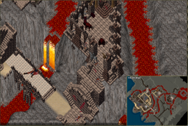 A crumbling forgotten temple between what used to fast flowing rivers of water.